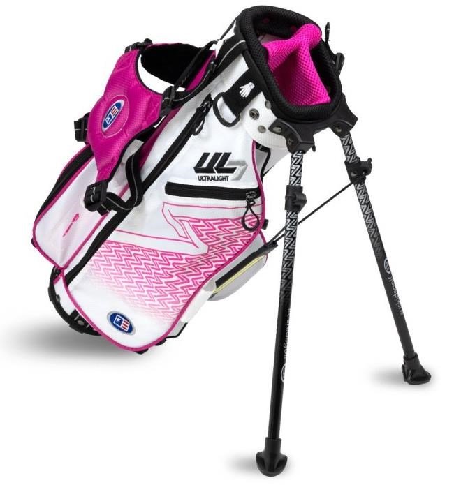 U.S. Kids Golf UL7-42 (107cm) W25 4-Club junior golfset + stand bag, wit/roze