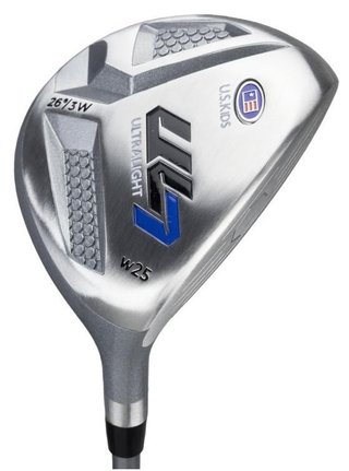 U.S. Kids Golf UL7-45 (114cm) W25 4-Club junior golfset + stand bag, zwart/blauw