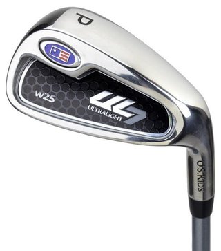 U.S. Kids Golf UL7-45 (114cm) W25 4-Club junior golfset + stand bag, zwart/blauw