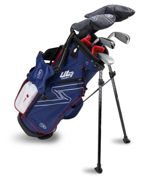 U.S. Kids Golf UL7-48 (122cm) W20 5-Club junior golfset + stand bag, navy/rood/wit