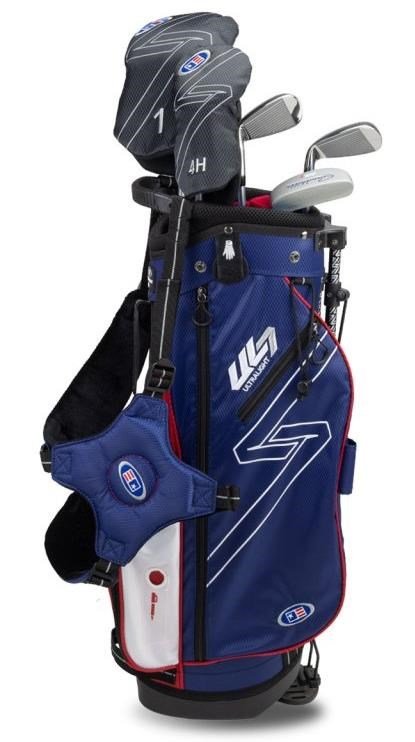 U.S. Kids Golf UL7-48 (122cm) W20 5-Club junior golfset + stand bag, navy/rood/wit