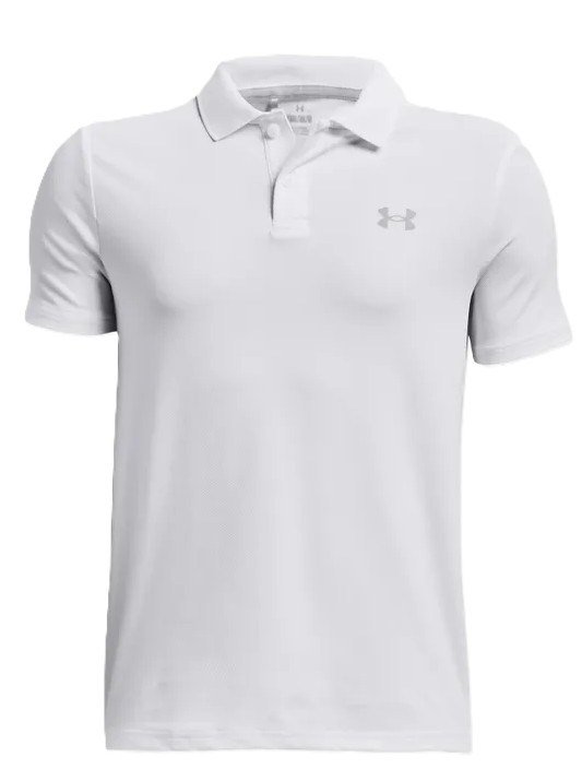 Under Armour Performance junior polo, wit/pitch gray
