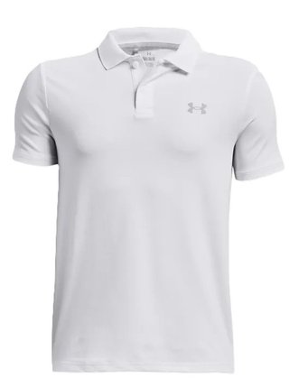 Under Armour Performance junior polo, wit/pitch gray