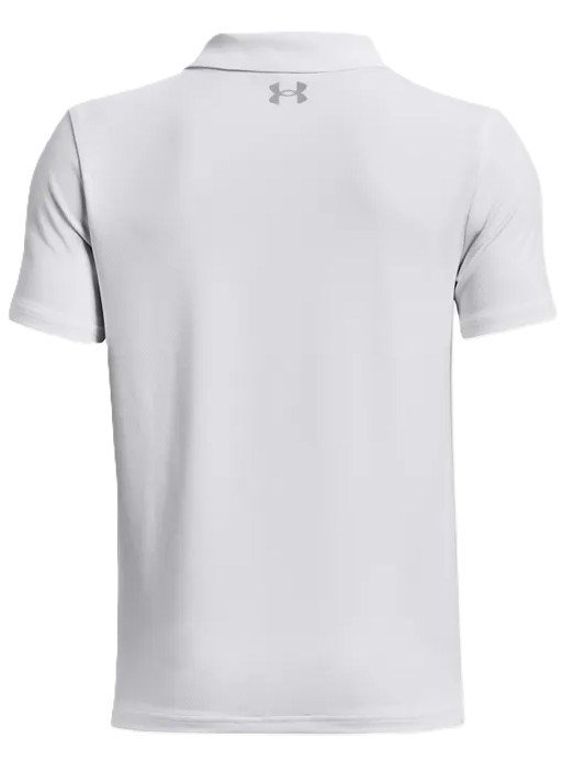 Under Armour Performance junior polo, wit/pitch gray