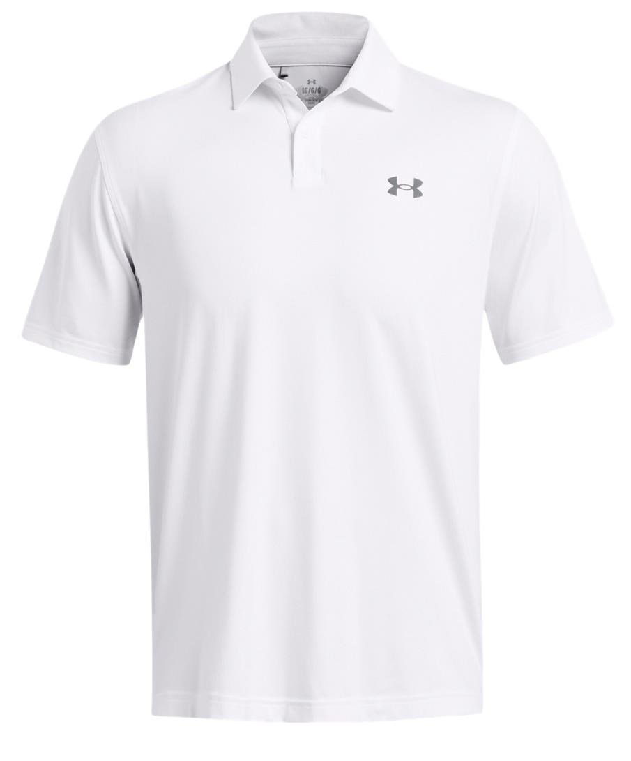 Under Armour T2G heren polo, wit/pitch grey