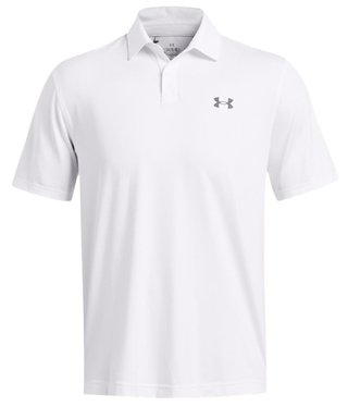 Under Armour T2G heren polo, wit/pitch grey