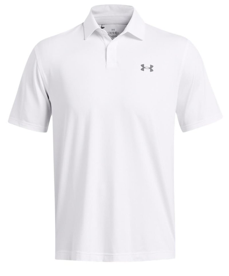 Under Armour T2G heren polo, wit/pitch grey