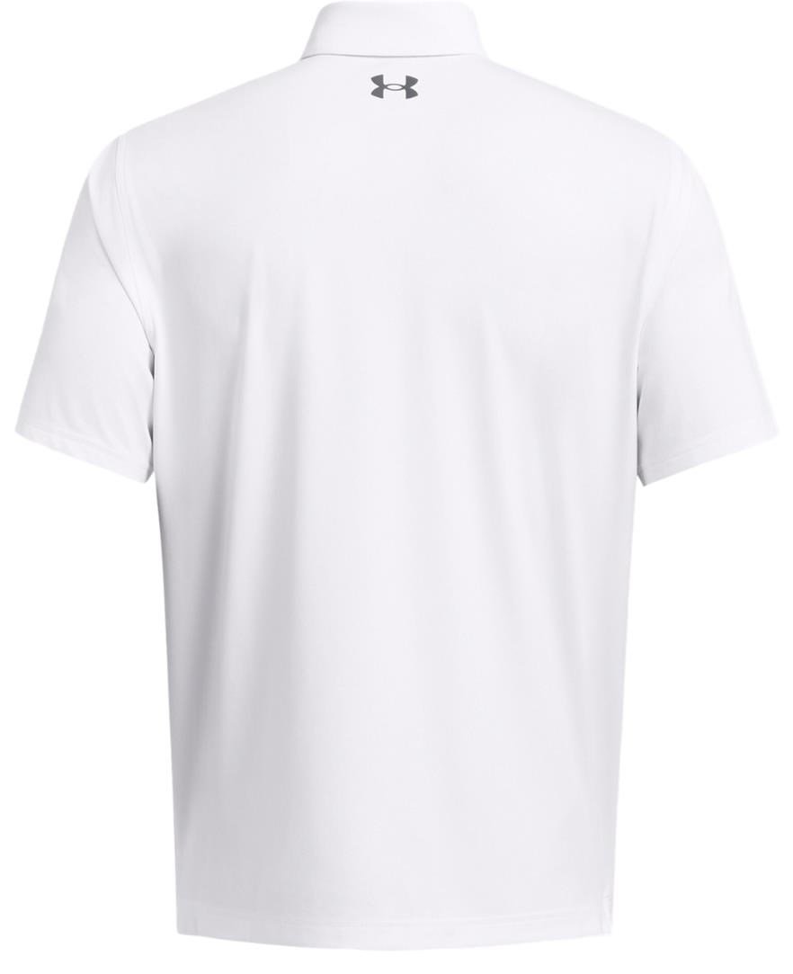 Under Armour T2G heren polo, wit/pitch grey