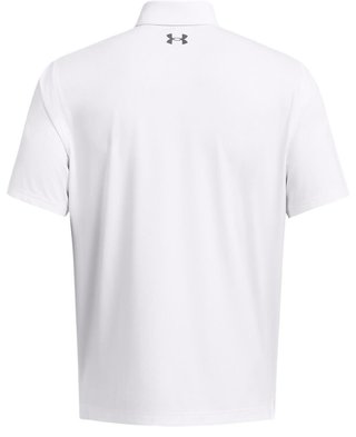 Under Armour T2G heren polo, wit/pitch grey
