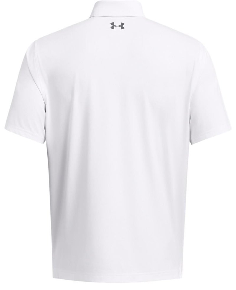 Under Armour T2G heren polo, wit/pitch grey