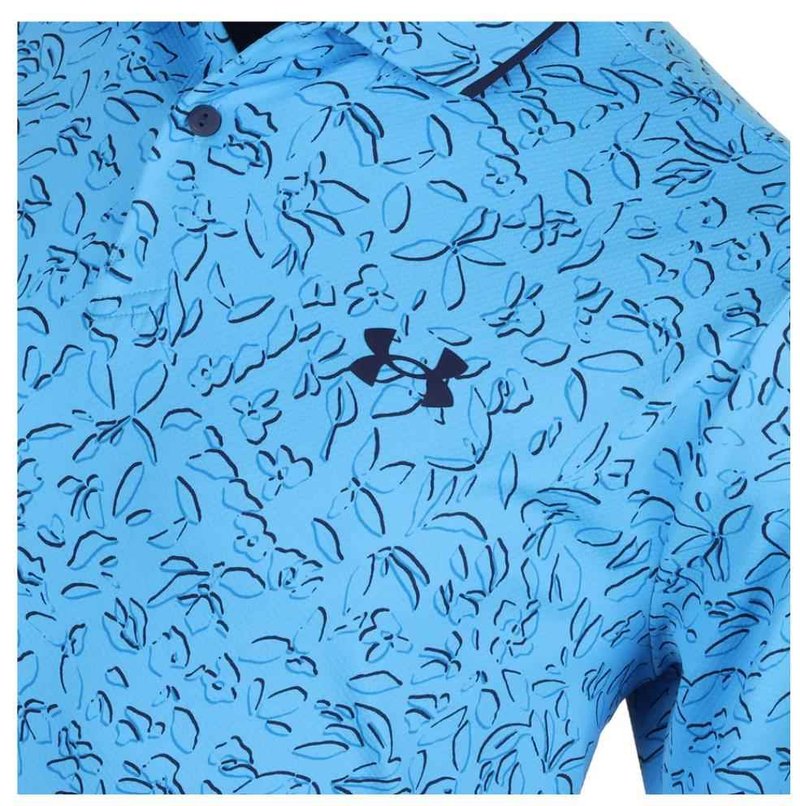 Under Armour Iso-Chill Verge heren polo, viral blue/midnight navy/photon blue