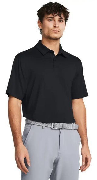 Under Armour T2G heren polo, zwart/pitch gray