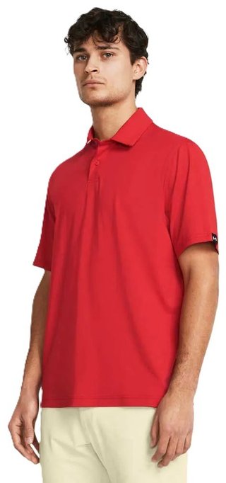 Under Armour T2G LB heren polo, rood/zwart