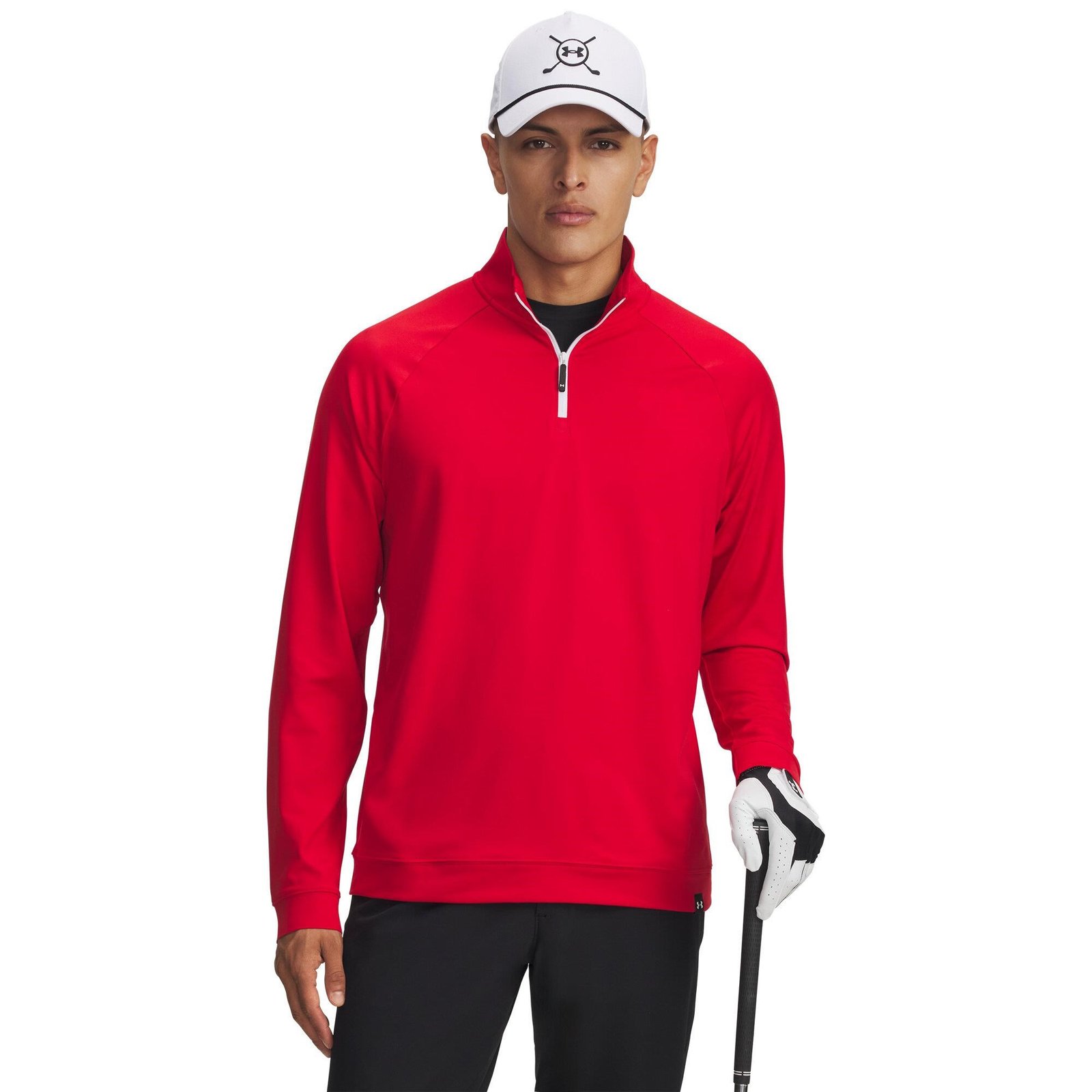 Under Armour Midlayer QZ LB heren sweatshirt, rood