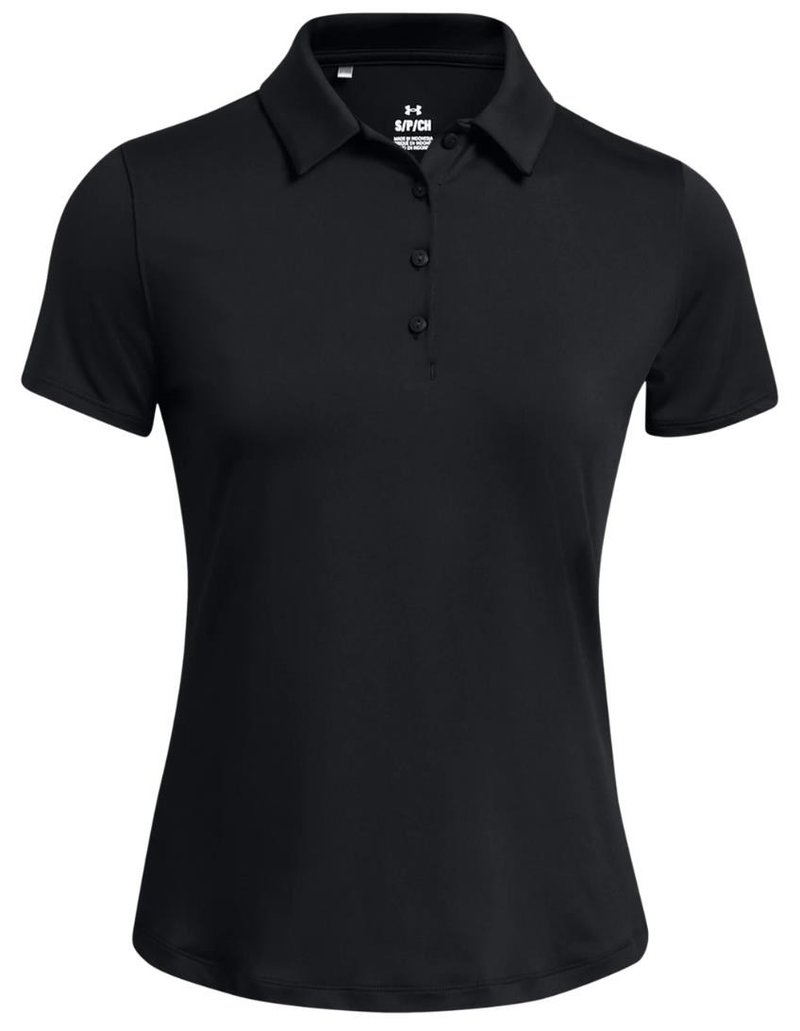 Under Armour Playoff dames polo, zwart