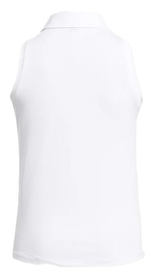 Under Armour Playoff Sleeveless dames polo, wit/halo gray