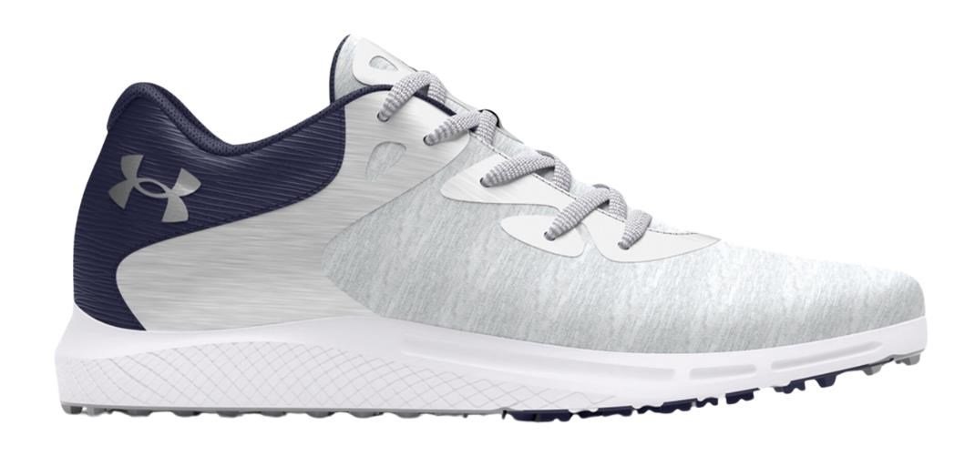 Under Armour Charged Breathe 2 Knit SL dames golfschoenen, halo grey/midnight navy/metallic silver