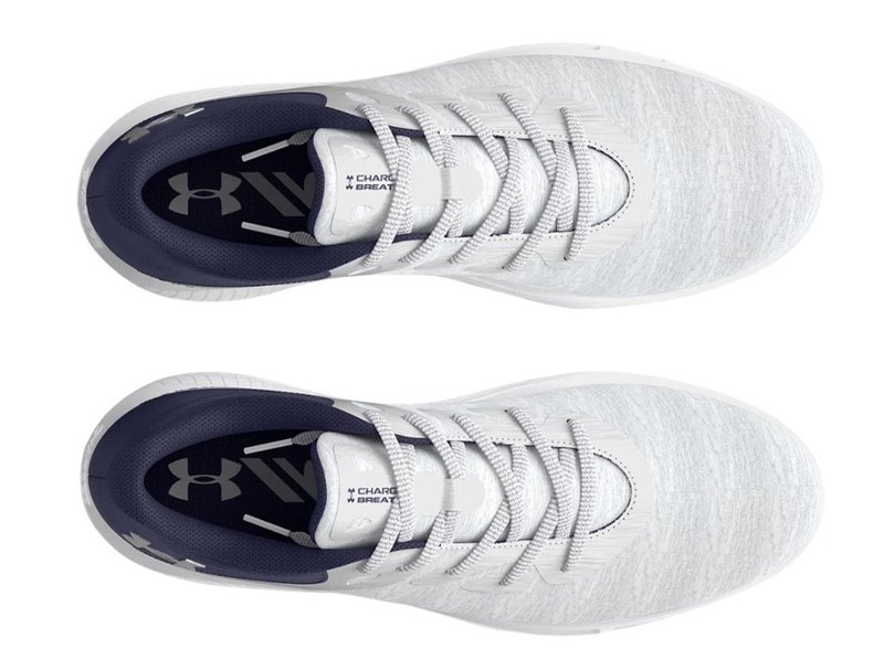 Under Armour Charged Breathe 2 Knit SL dames golfschoenen, halo grey/midnight navy/metallic silver