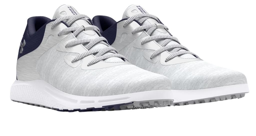 Under Armour Charged Breathe 2 Knit SL dames golfschoenen, halo grey/midnight navy/metallic silver