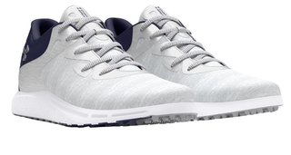 Under Armour Charged Breathe 2 Knit SL dames golfschoenen, halo grey/midnight navy/metallic silver