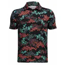 Under Armour Playoff Printed junior polo, zwart/hydro teal