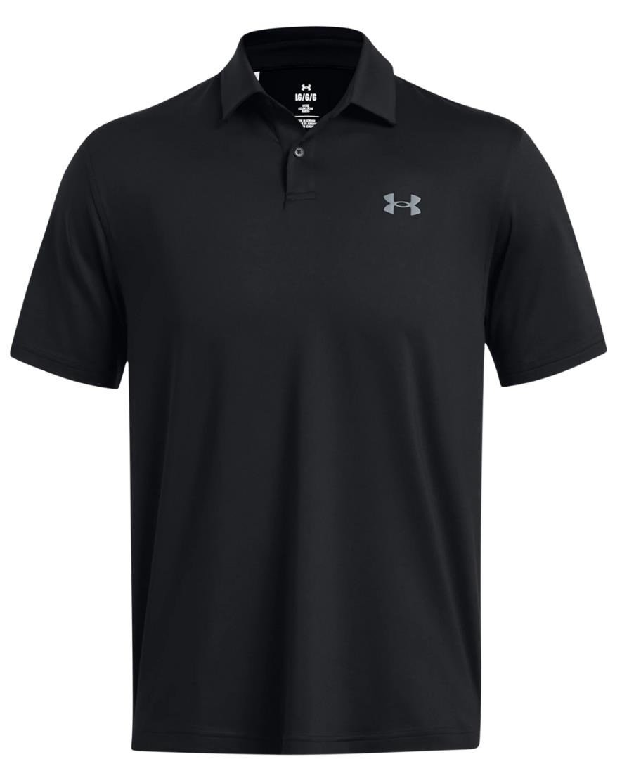 Under Armour T2G heren polo, zwart/pitch grey