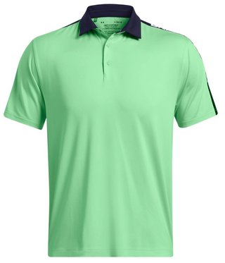 Under Armour Playoff 3.0 Striker heren polo, matrix green/midnight navy/white
