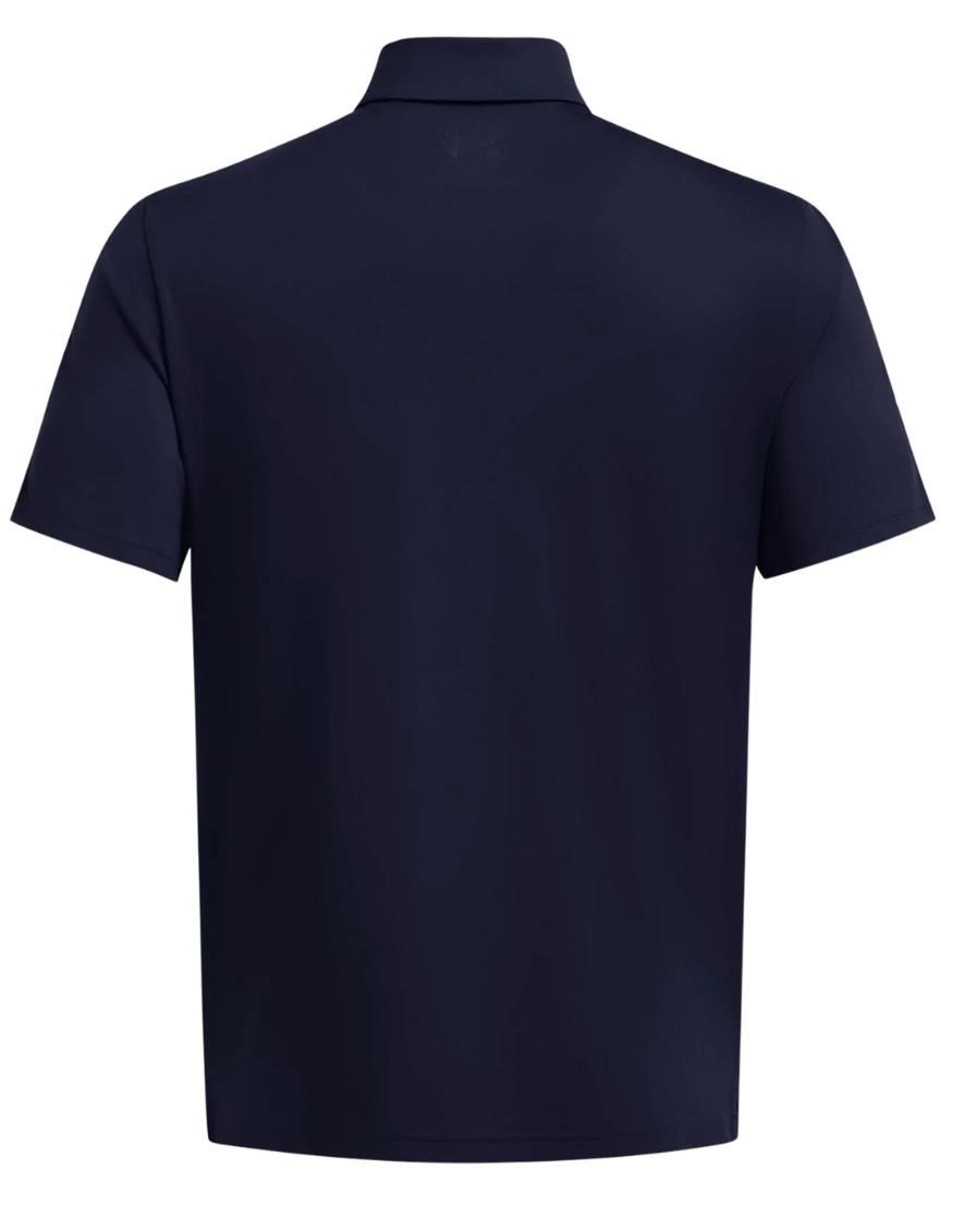 Under Armour Playoff 3.0 Striker heren polo, midnight navy/phoenix fire/white
