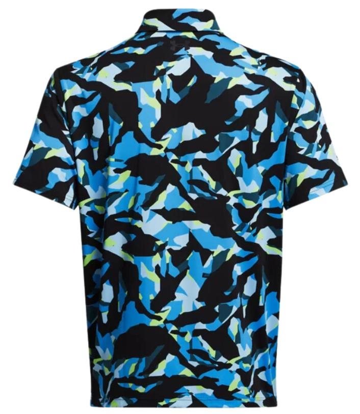 Under Armour Playoff 3.0 Printed heren polo, zwart/capri