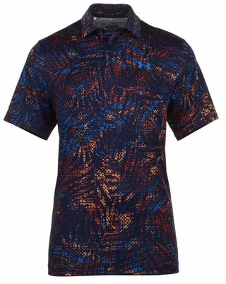 Under Armour Playoff 3.0 Printed heren polo, midnight navy/phoenix