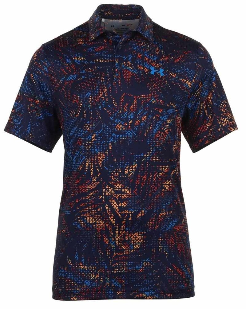 Under Armour Playoff 3.0 Printed heren polo, midnight navy/phoenix