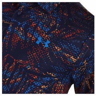 Under Armour Playoff 3.0 Printed heren polo, midnight navy/phoenix