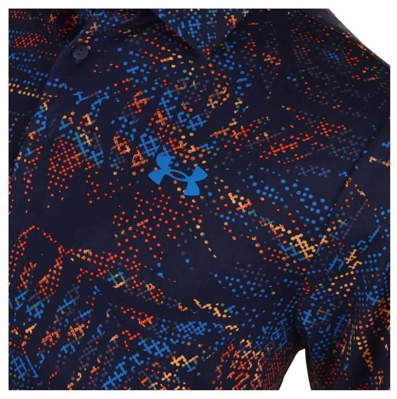 Under Armour Playoff 3.0 Printed heren polo, midnight navy/phoenix