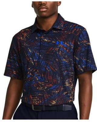 Under Armour Playoff 3.0 Printed heren polo, midnight navy/phoenix