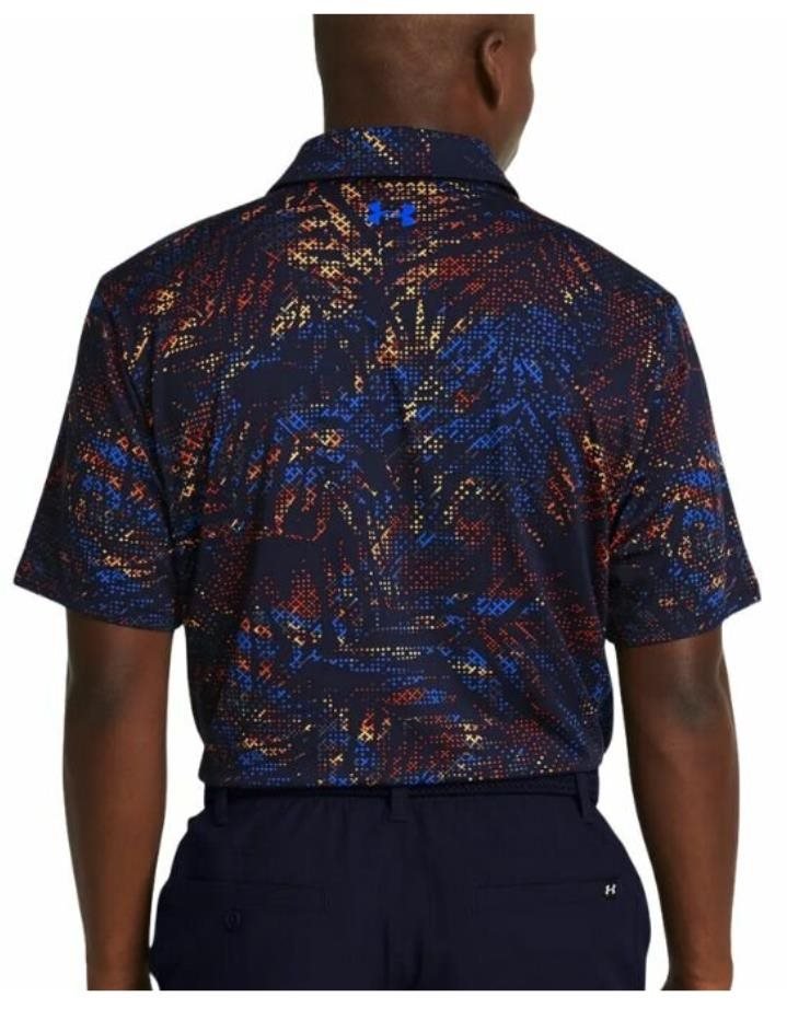 Under Armour Playoff 3.0 Printed heren polo, midnight navy/phoenix
