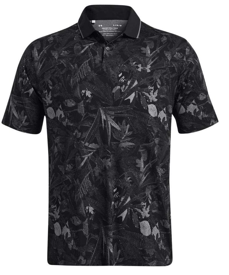 Under Armour Iso-Chill Edge heren polo, zwart/pitch gray