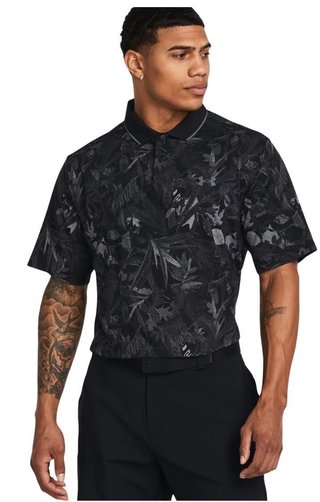 Under Armour Iso-Chill Edge heren polo, zwart/pitch gray