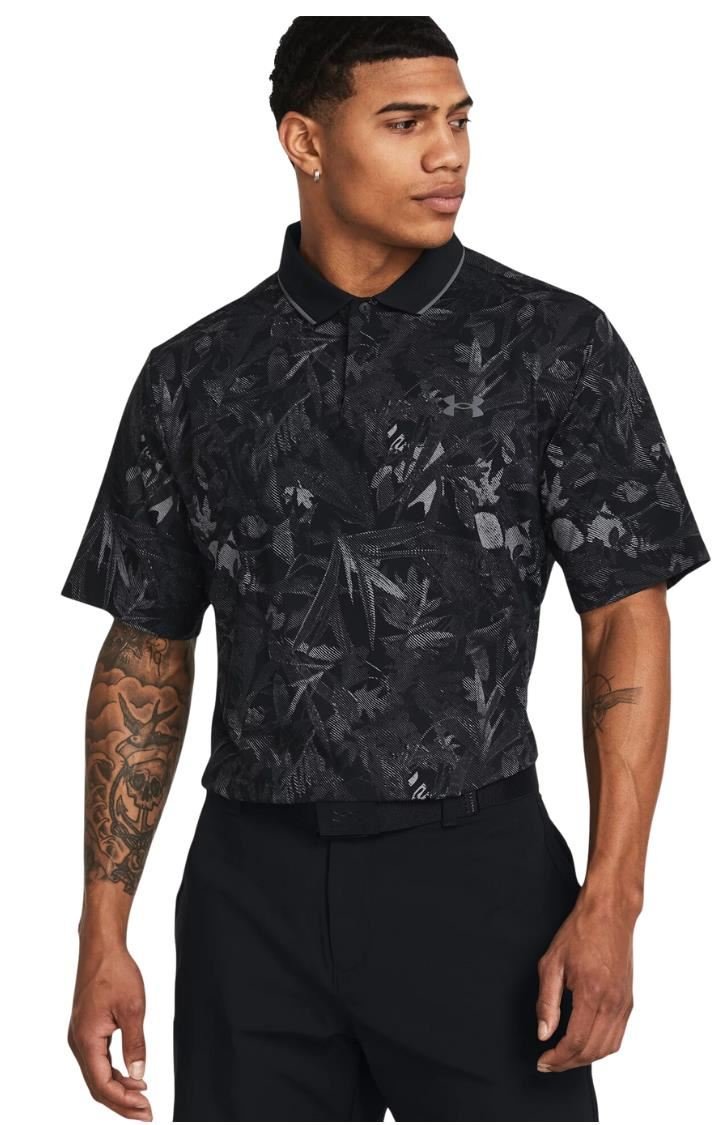 Under Armour Iso-Chill Edge heren polo, zwart/pitch gray