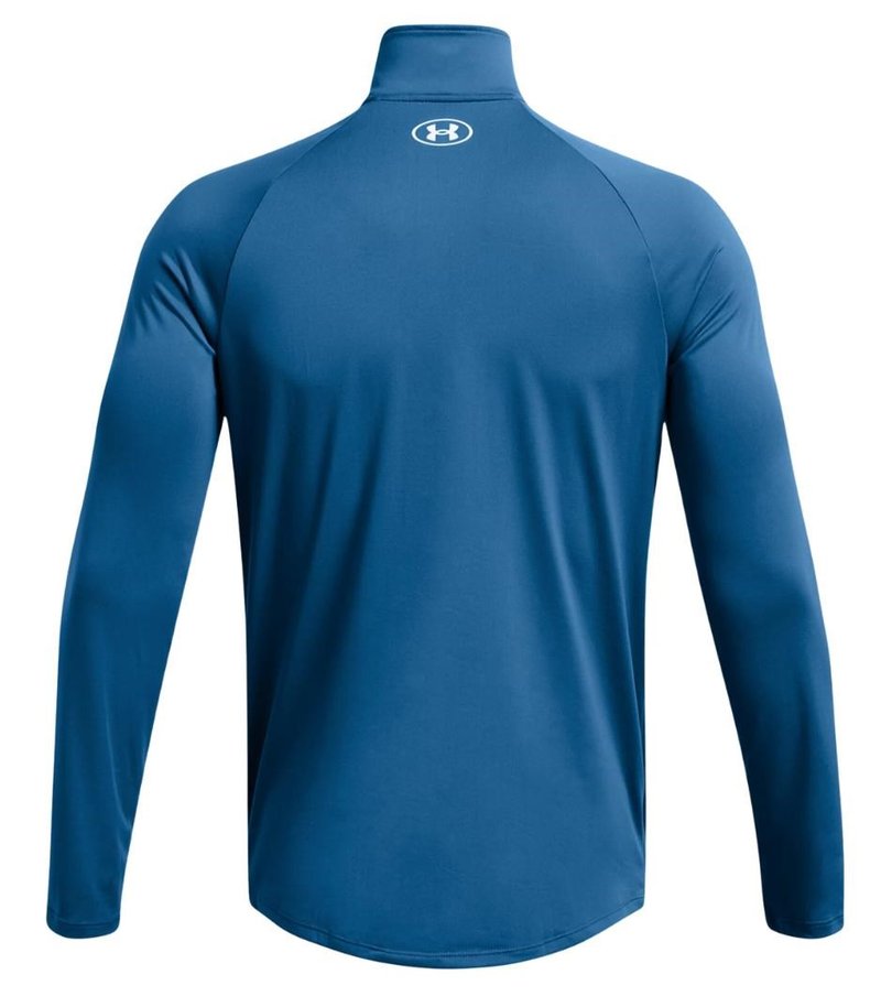 Under Armour Tech 2.0 1/2 Zip heren longsleeve shirt, photon blue/white