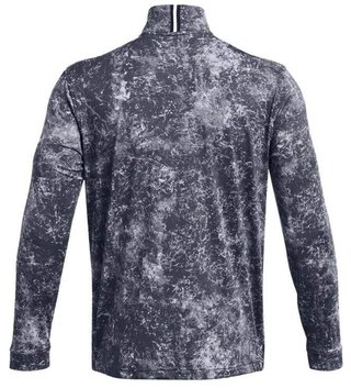 Under Armour Playoff Printed 1/4 Zip heren sweatshirt, downpour gray/midnight navy