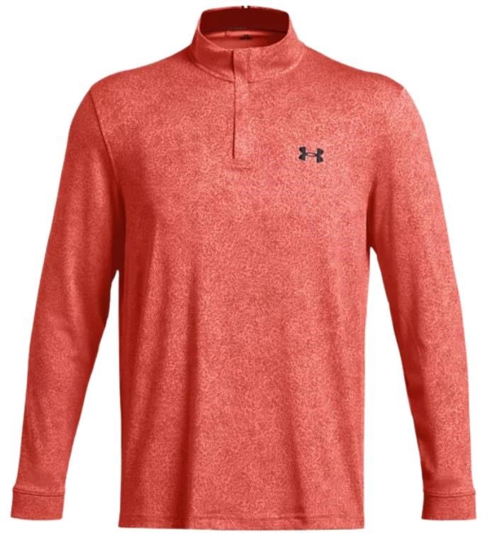 Under Armour Playoff Printed 1/4 Zip heren sweater, coho/red solstice/black
