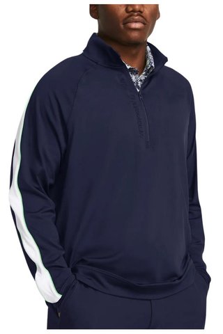 Under Armour Storm Midlayer 1/2 Zip heren sweater, midnight navy/matrix green/white