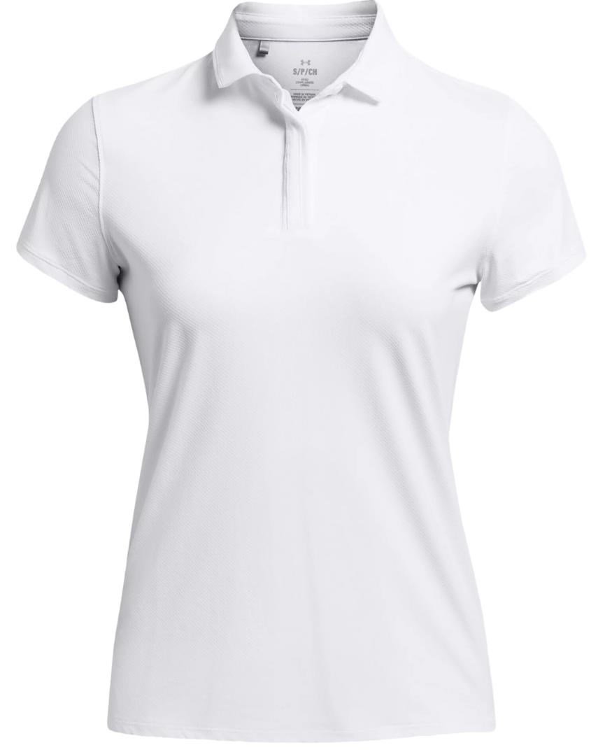 Under Armour Iso-Chill dames polo, white/midnight navy