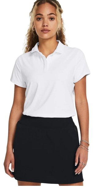 Under Armour Iso-Chill dames polo, white/midnight navy