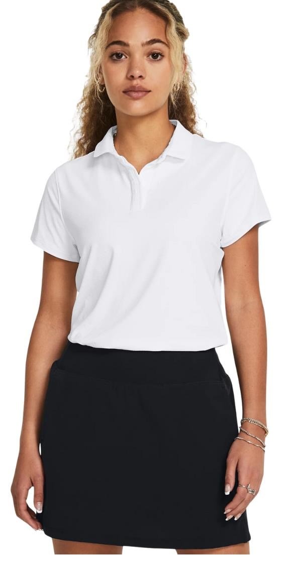 Under Armour Iso-Chill dames polo, white/midnight navy