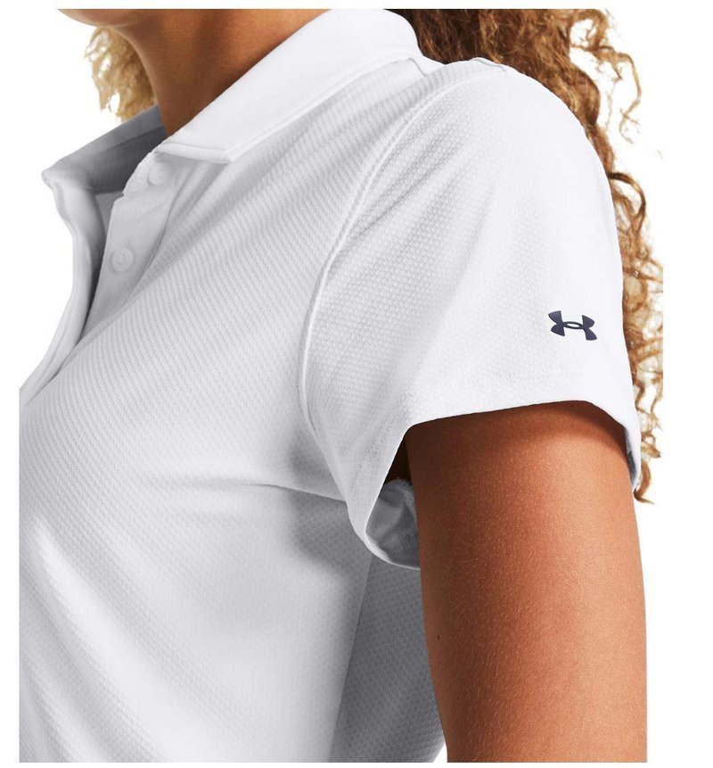 Under Armour Iso-Chill dames polo, white/midnight navy