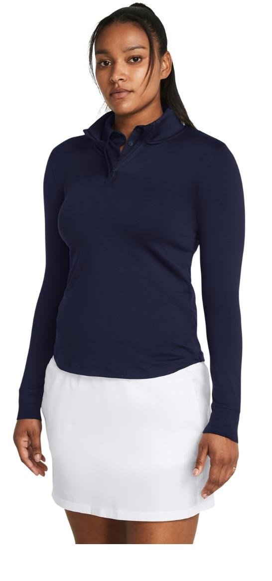 Under Armour Playoff 1/4 Zip dames sweatshirt, midnight navy/white