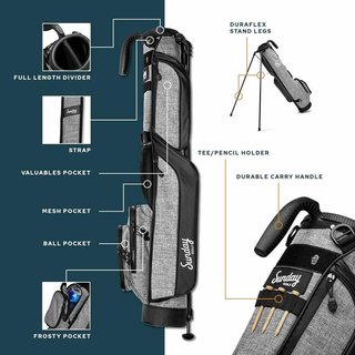 Sunday Golf Loma pencil bag, mat zwart