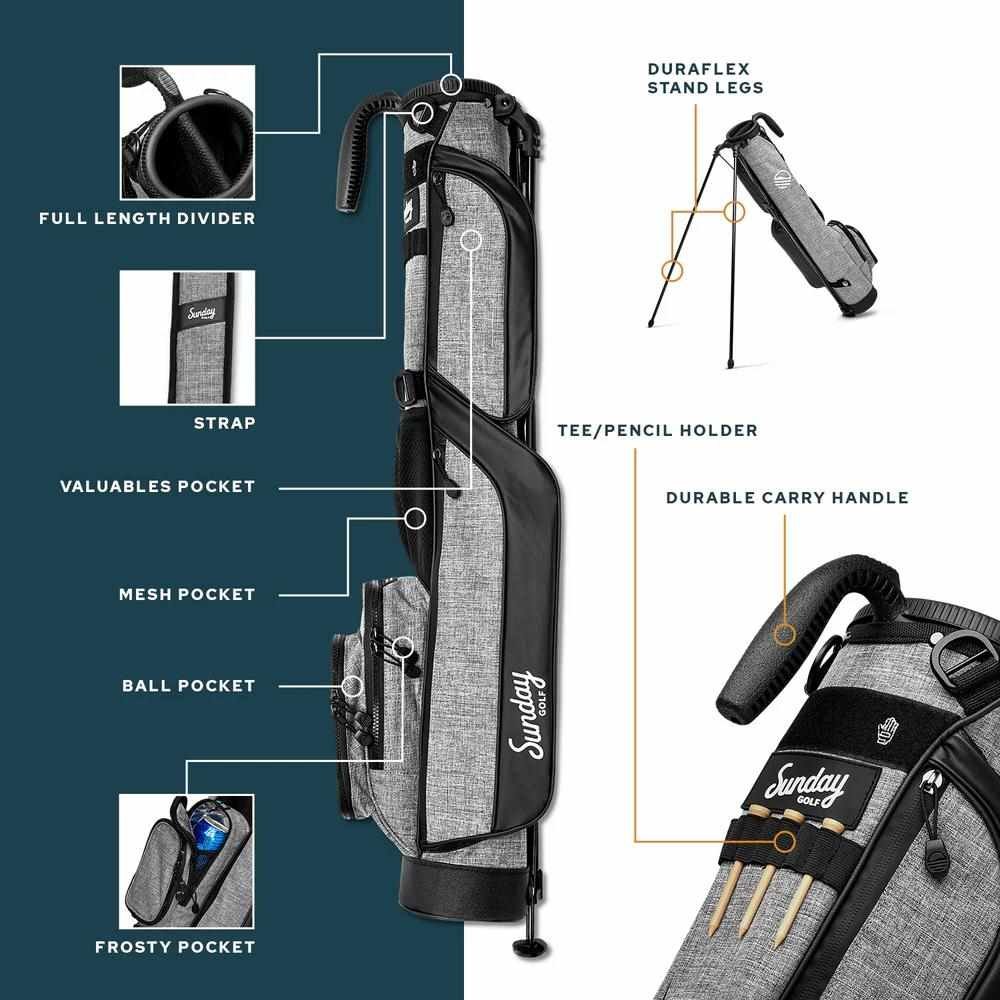 Sunday Golf Loma pencil bag, heather gray