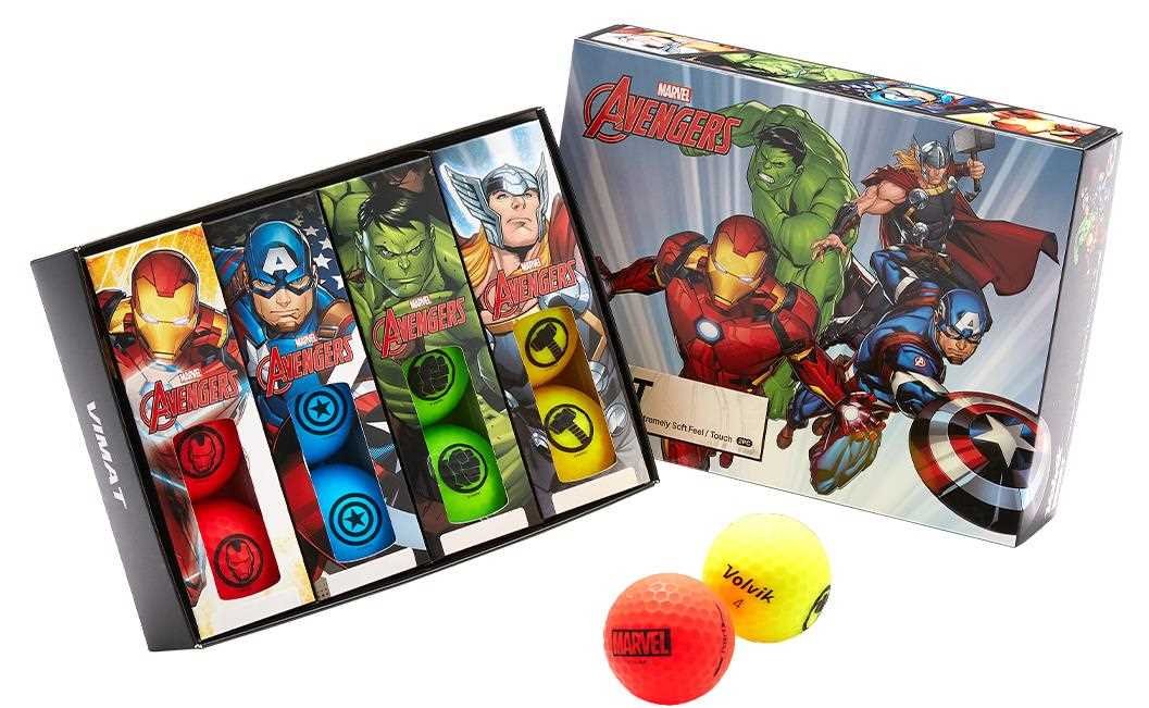 Volvik VIMAX MARVEL AVENGERS golfballen, mix colours